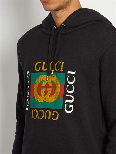 mens gucci sweatshirt black|gucci sweater hoodie for men.